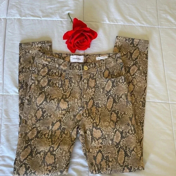 Frame denim le high skinny crop in python - Picture 5 of 13